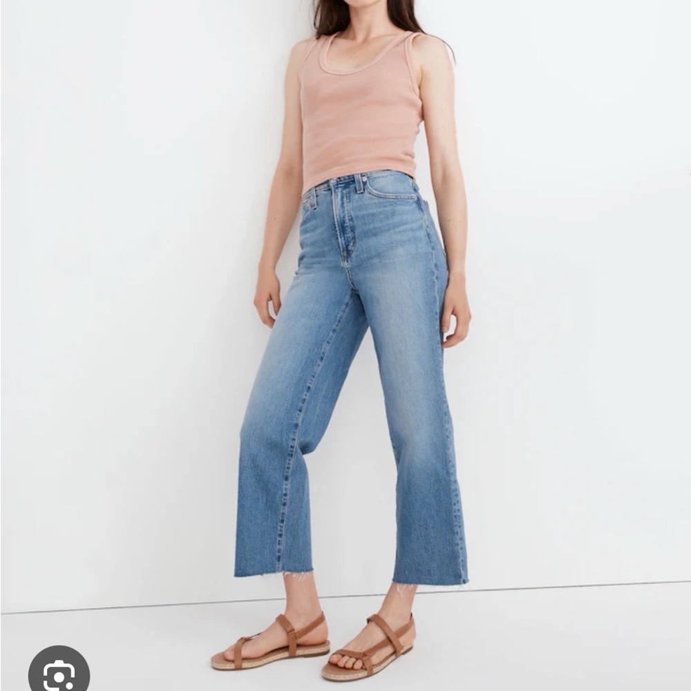 Madewell Perfect Vintage Wide Leg Crop in Catlin Wash Size 28